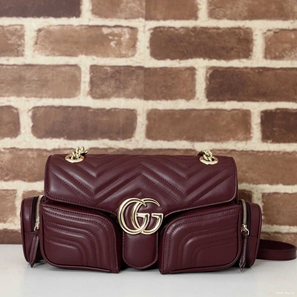 small GG bag Gucci Marmont multi-pocket 0717